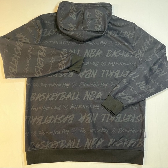 Vtg NBA Black Men’s Hoodie “Respect The Game” Pullover Basketball Sz Large - Picture 8 of 10
